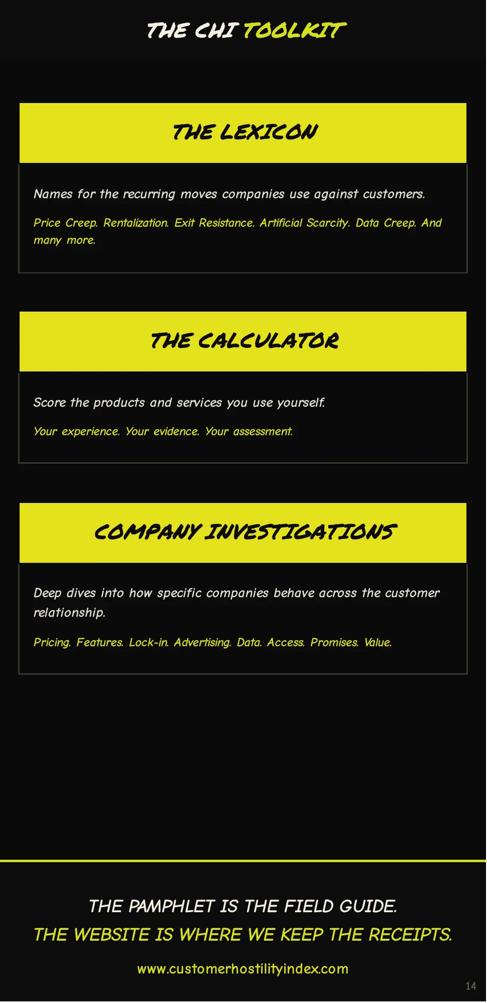 CHI Field Guide Vol. 1, page 14